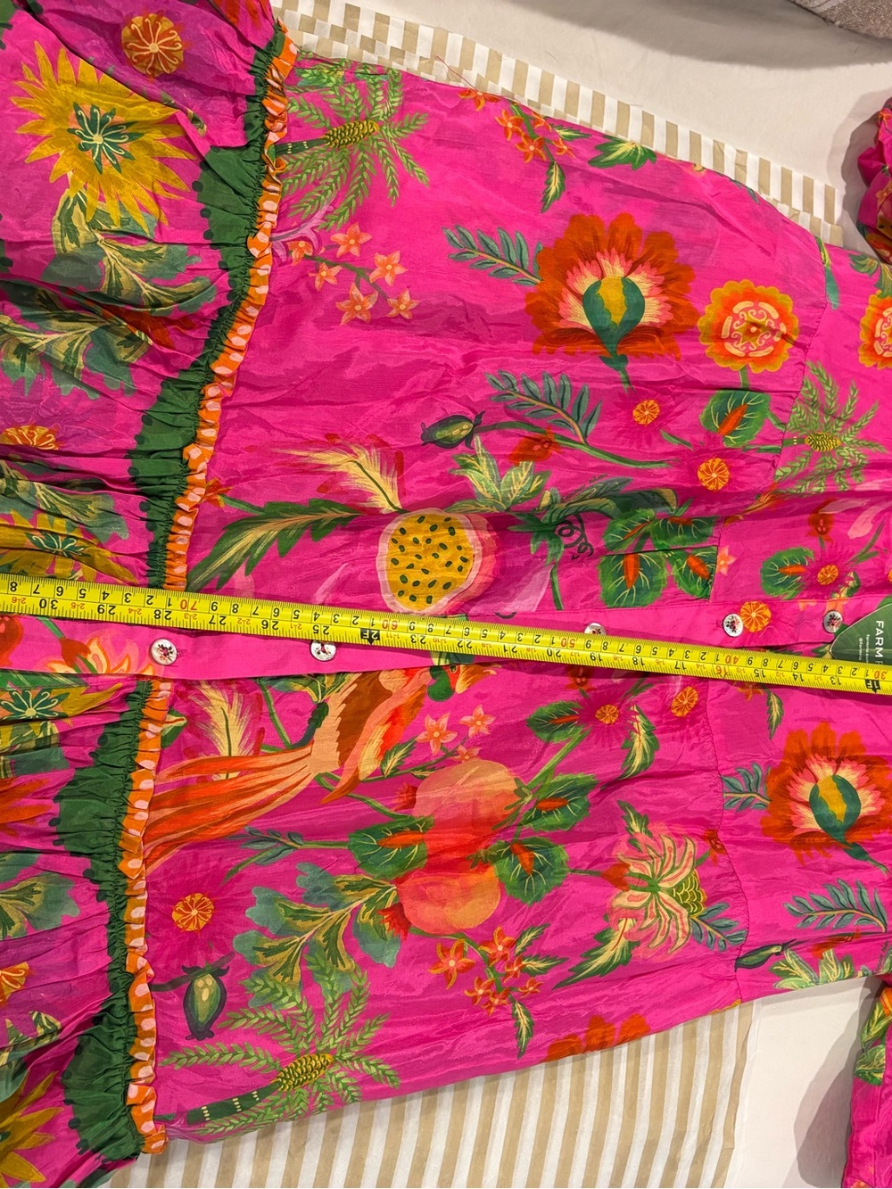 Farm Rio Pink Delicate Fruit Garden Mini Dress - Picture 9 of 9